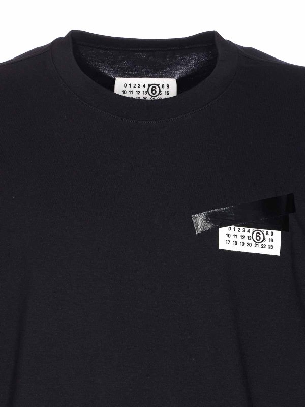 T-Shirt - Schwarz shop online: MM6 MAISON MARGIELA