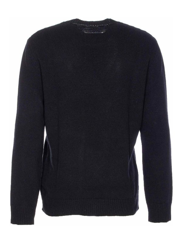 MM6 MAISON MARGIELA: Strickpullover mit Rundhalsausschnitt online - Rundhalspullover - Schwarz