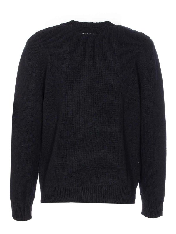 MM6 MAISON MARGIELA: Suéteres con cuello pico online - Suéter Cuello Redondo - Negro