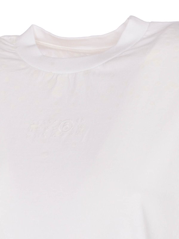The Best Shops MM6 MAISON MARGIELA: T-shirts - T-Shirt - Blanc
