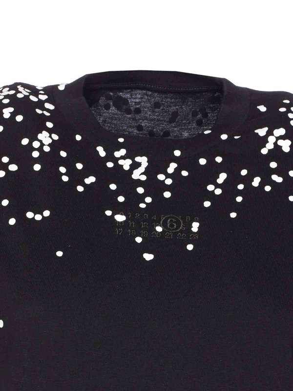 T-Shirt - Schwarz shop online: MM6 MAISON MARGIELA