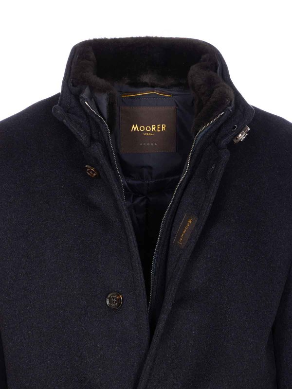 Blue Bondfur Down Jacket shop online: MOORER