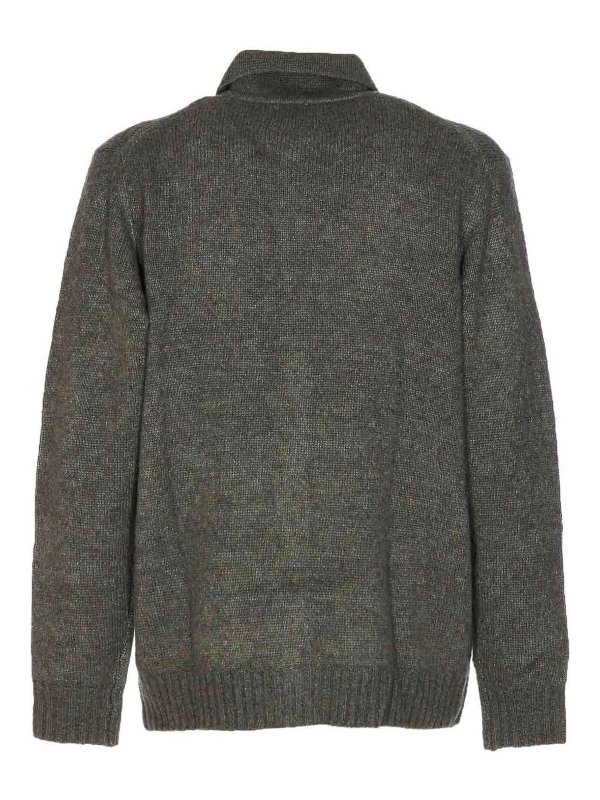 NN.07: cardigans online - Green Viggo Cardigan Frontal Buttons Closure