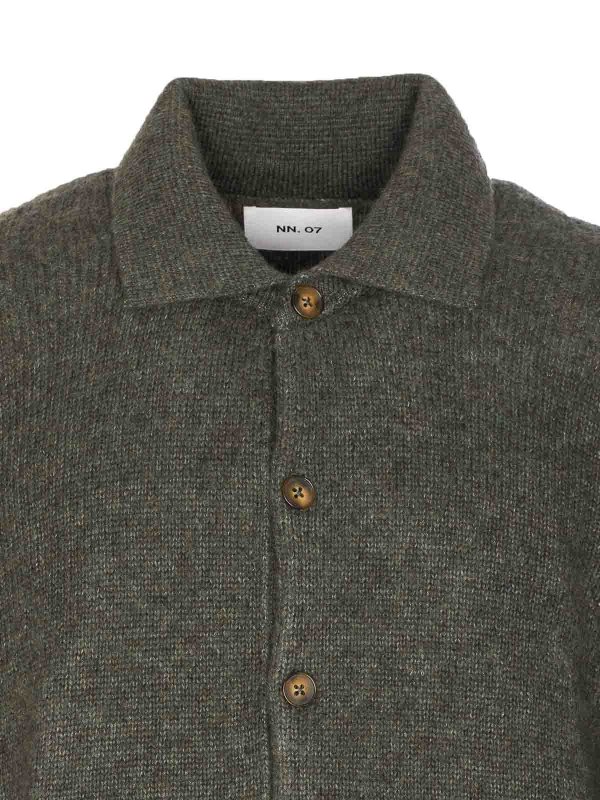Green Viggo Cardigan Frontal Buttons Closure shop online: NN.07
