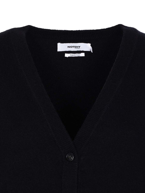 カーディガン - 黒 shop online: NOTSHY