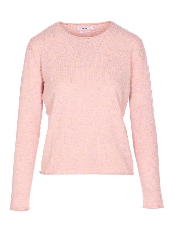 NOTSHY: Strickpullover mit Rundhalsausschnitt - Rundhalspullover - Nude