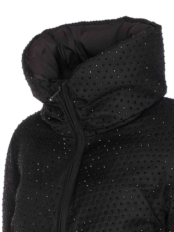The Best Shops Pinko: padded jackets - Black Nita Down Jacket Frontal Zip Closure