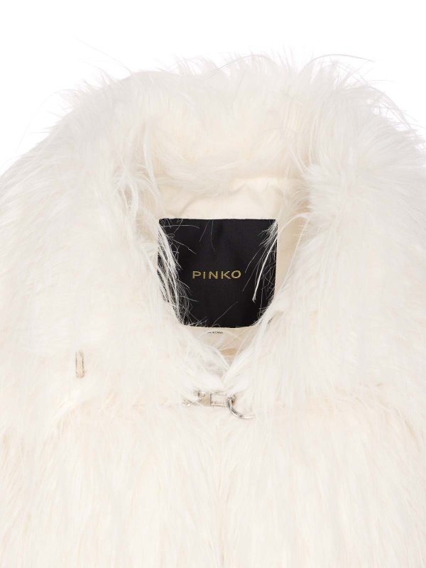 White Faux Fur Jacket shop online: Pinko