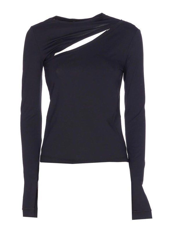 Pinko: Tops & Tank tops - Black Corazon Long Sleeves Top
