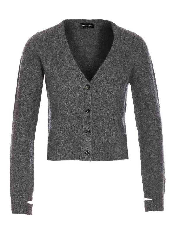 ROBERTO COLLINA: cardigans - Grey Cashmere Cardigan