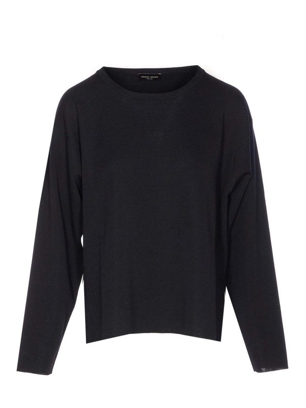 ROBERTO COLLINA: crew necks - Black Sweater
