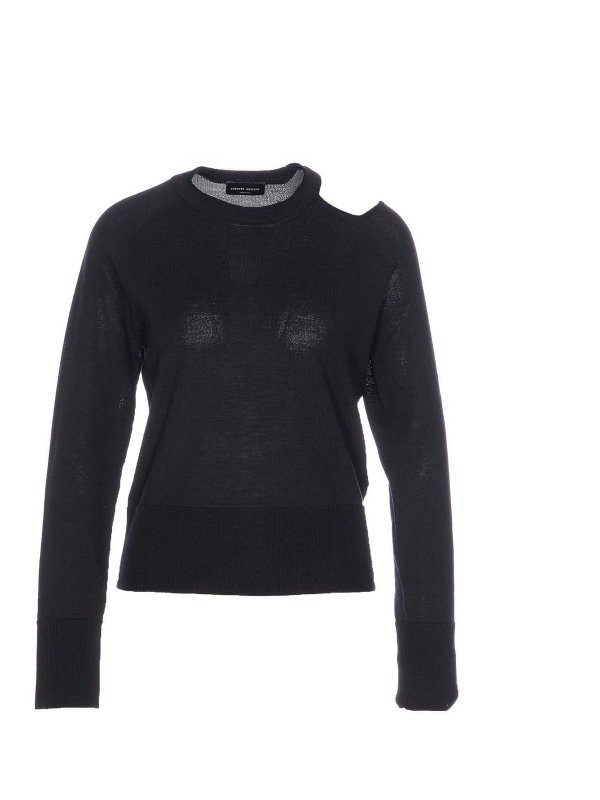 ROBERTO COLLINA: crew necks - Black Sweater