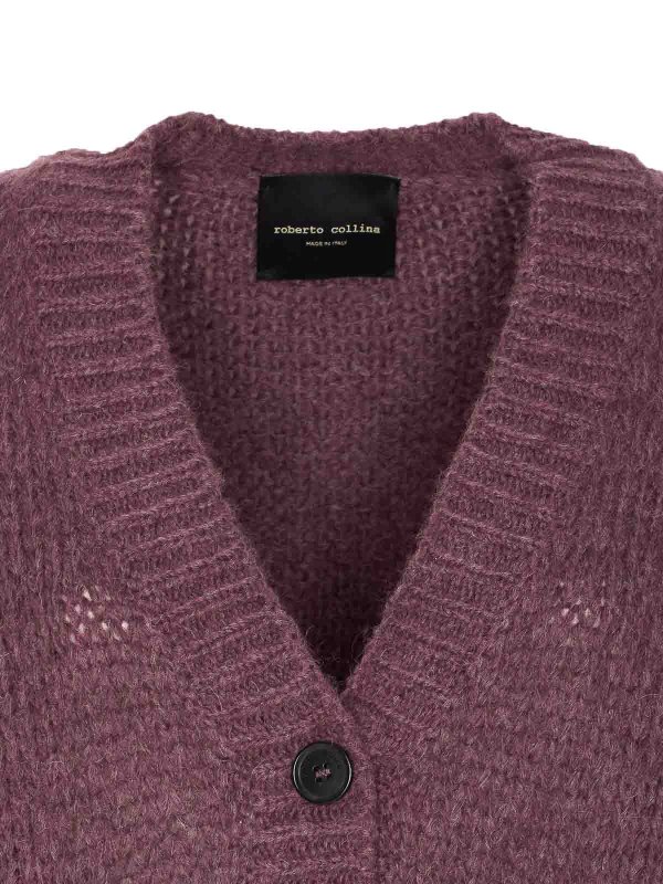 Purple Cardigan shop online: ROBERTO COLLINA