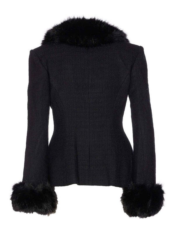 Self Portrait: Pelz und Shearling online - Pelz - Schwarz