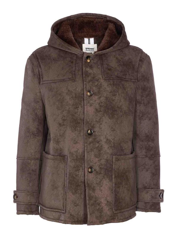 S.W.O.R.D 6.6.44: 毛皮＆シアリングコート - 毛皮/ムートンコート - ブラウン