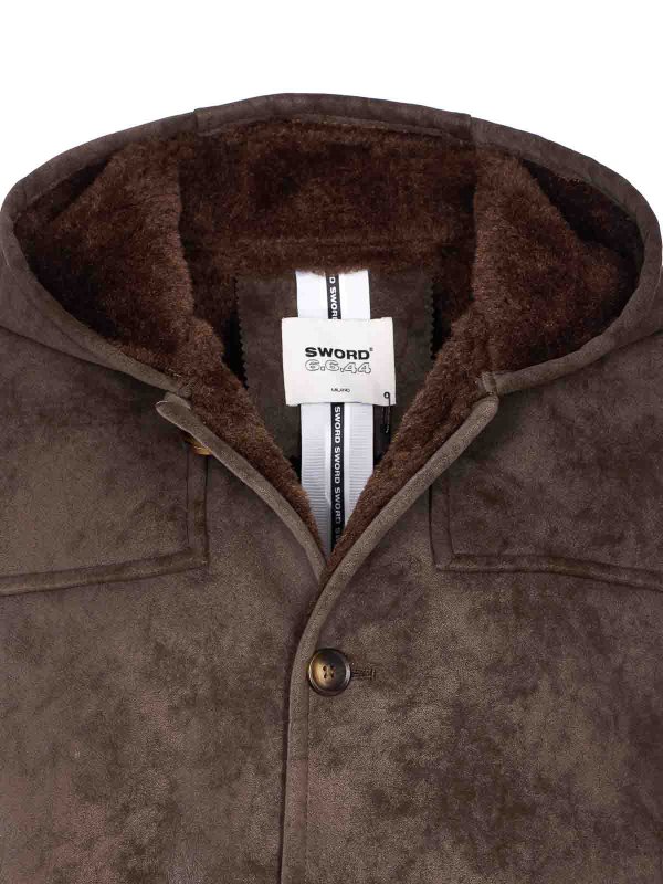 毛皮/ムートンコート - ブラウン shop online: S.W.O.R.D 6.6.44