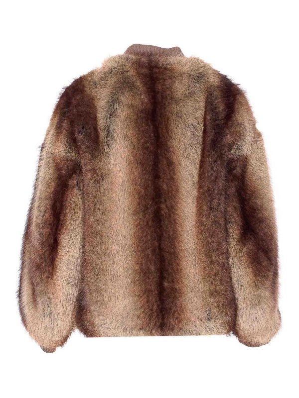 S.W.O.R.D 6.6.44: Fur & Shearling Coats online - Chestnut Brown Faux Fur Jacket