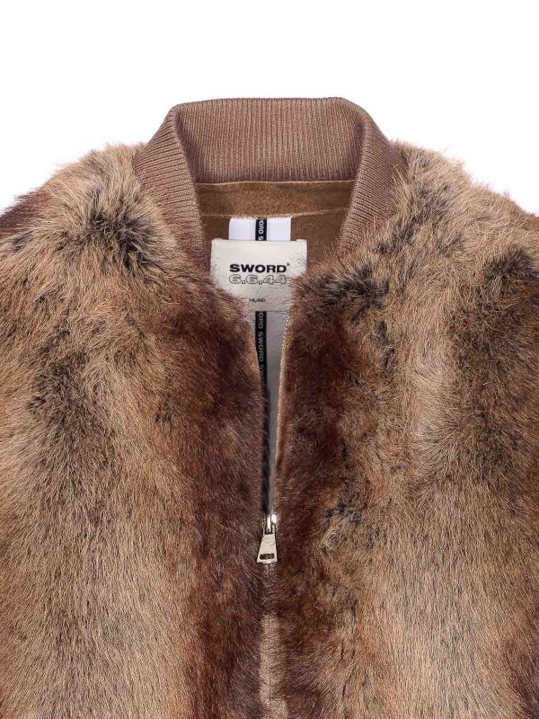 Chestnut Brown Faux Fur Jacket shop online: S.W.O.R.D 6.6.44