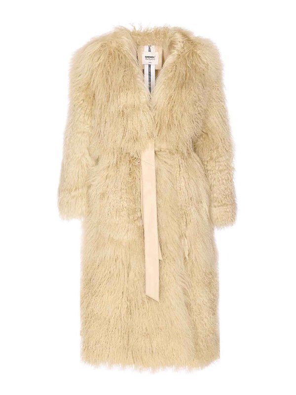 S.W.O.R.D 6.6.44: Abrigos de borreguito y piel  - Abrigo De Piel - Amarillo