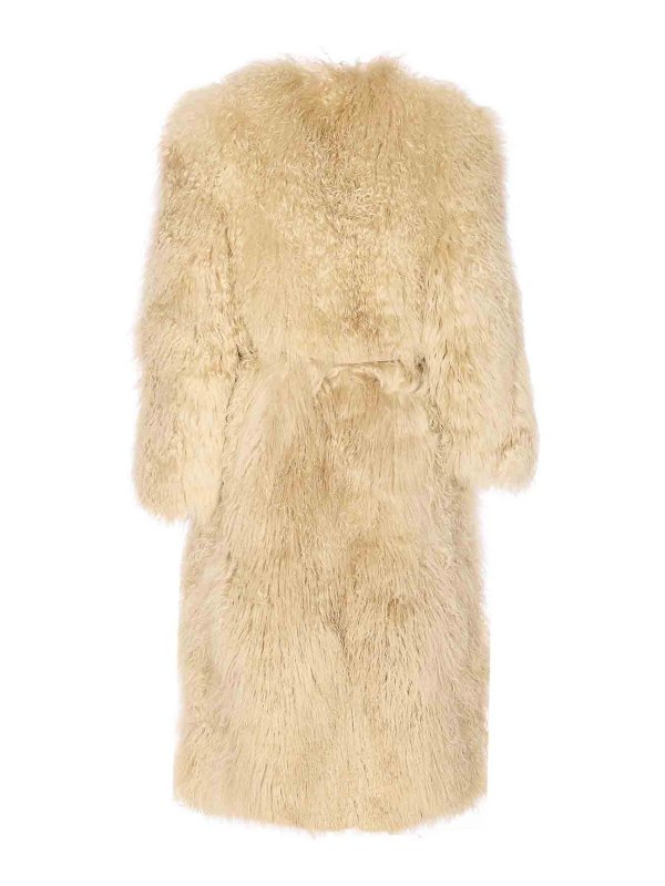 S.W.O.R.D 6.6.44: Abrigos de borreguito y piel  online - Abrigo De Piel - Amarillo