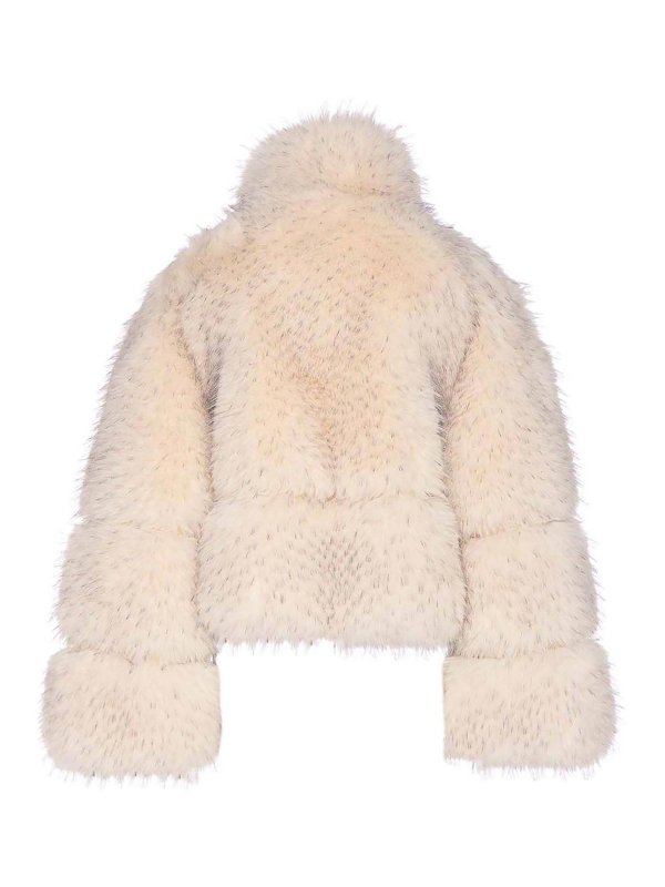 S.W.O.R.D 6.6.44: Fur & Shearling Coats online - White Snow Faux Fur Jacket Hook Closure