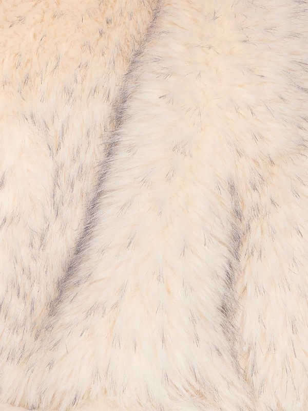 The Best Shops S.W.O.R.D 6.6.44: Fur & Shearling Coats - White Snow Faux Fur Jacket Hook Closure