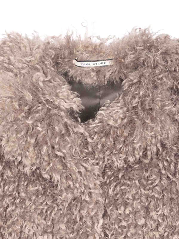 Grey Perla Jacket Frontal Hook Closure shop online: TAGLIATORE