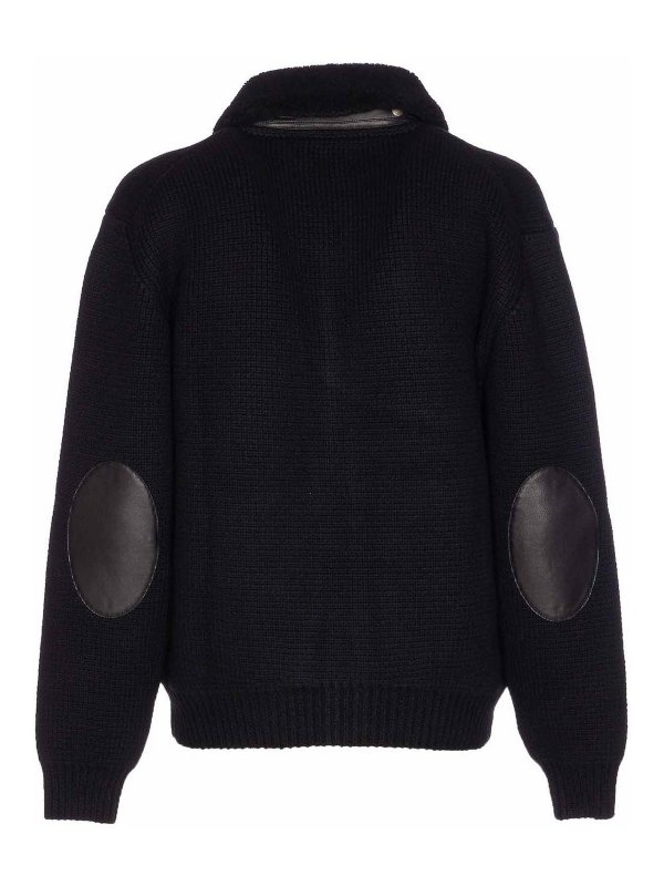 TOM FORD: cardigans online - Shearling Collar Cashmere Cardigan