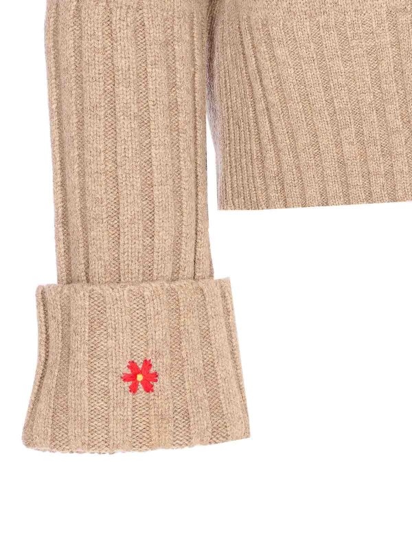 The Best Shops TORY BURCH: Suéteres con cuello pico - Suéter Cuello Redondo - Beis