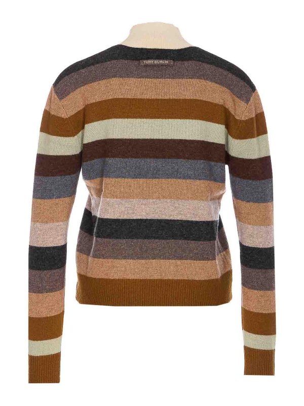 TORY BURCH: crew necks online - Multicolor Merino Sweater