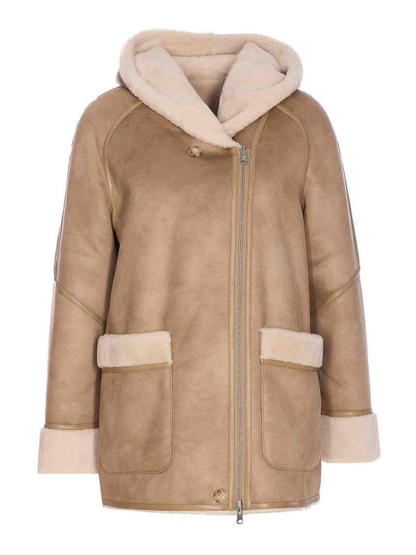 URBANCODE: Fourrure - Manteau En Fourrure - Beige