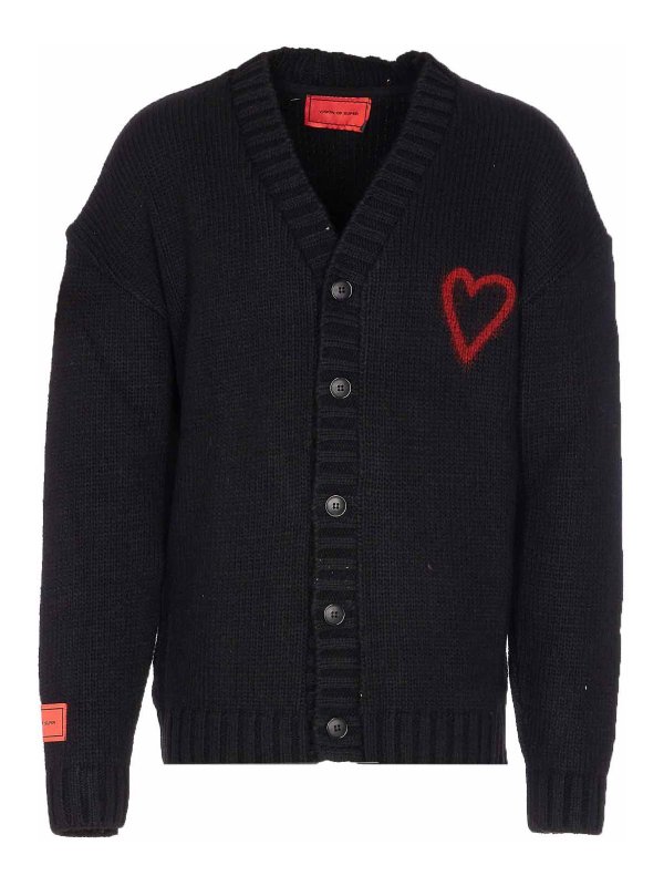 VISION OF SUPER: カーディガン - カーディガン - 黒