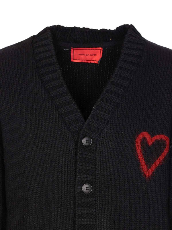 カーディガン - 黒 shop online: VISION OF SUPER