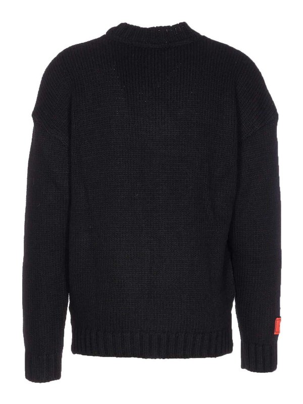 VISION OF SUPER: Strickpullover mit Rundhalsausschnitt online - Rundhalspullover - Schwarz