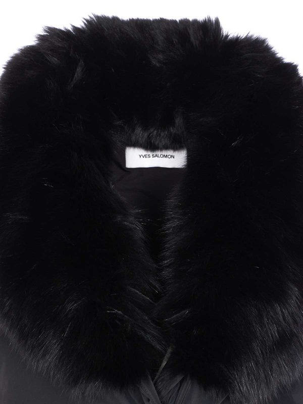 Black Padded Vest Frontal Buttons Closure shop online: YVES SALOMON