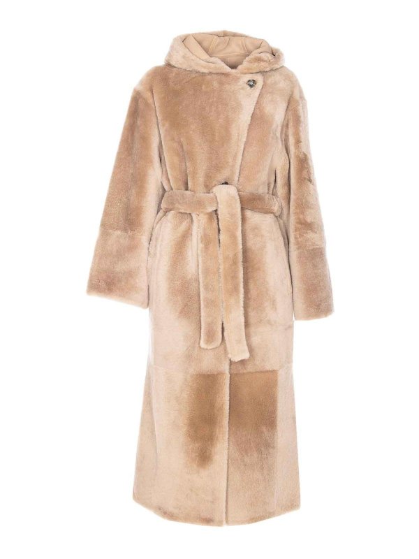 YVES SALOMON: Pellicce e montoni - Pelliccia beige