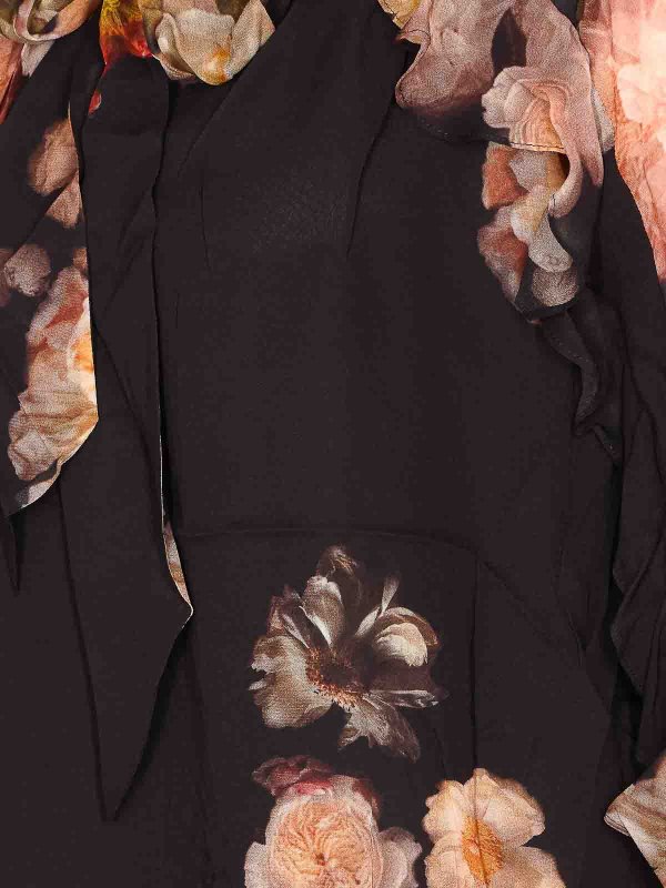 The Best Shops ZIMMERMANN: blouses - Russet Flora Hypnotic Flutter Blouse