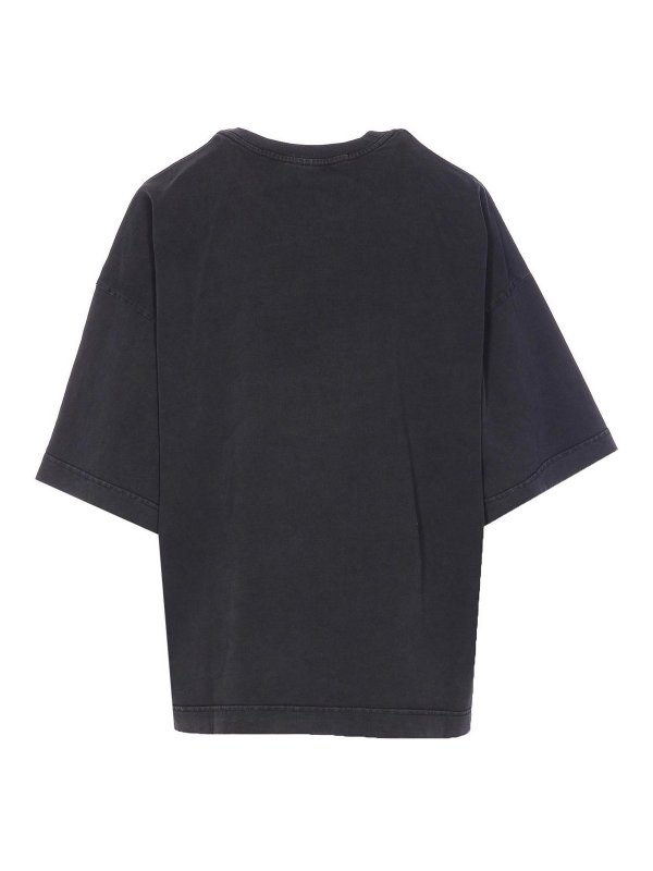 ALEXANDER WANG: t-shirt online - T-shirt del logo nero lavata