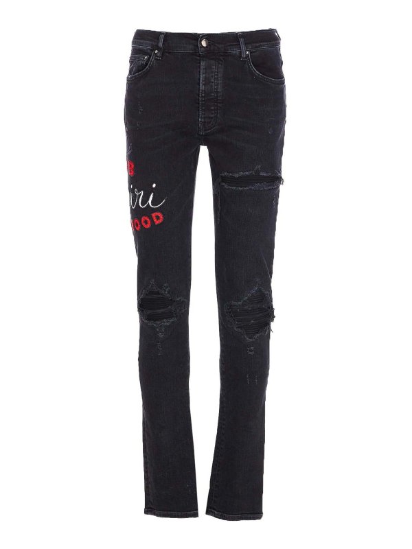 AMIRI: bootcut jeans - Black Club  Mx1 Jeans