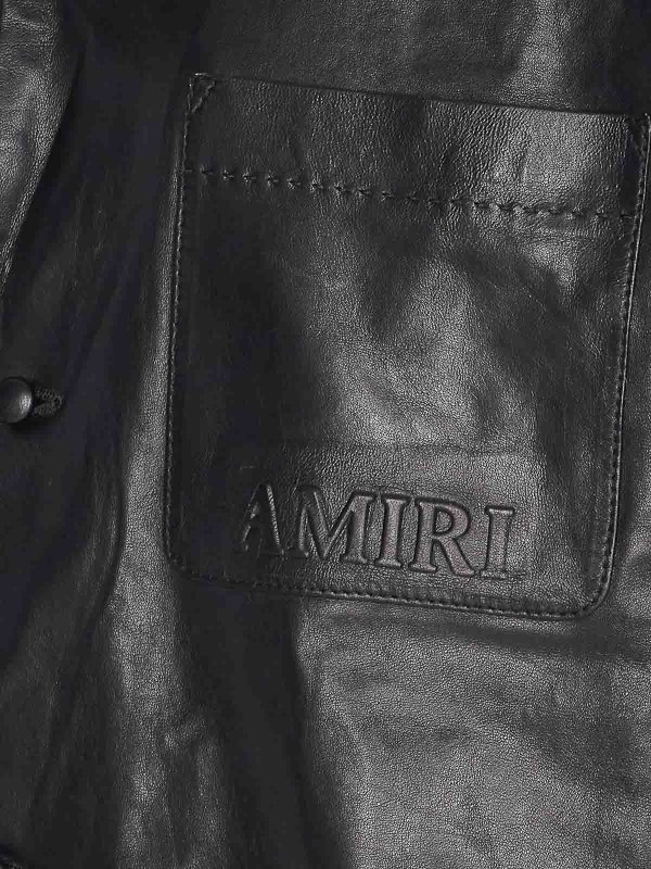 The Best Shops AMIRI: レザージャケット - レザージャケット - 黒