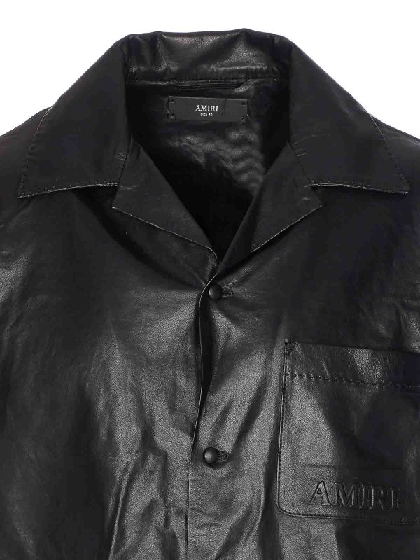 レザージャケット - 黒 shop online: AMIRI