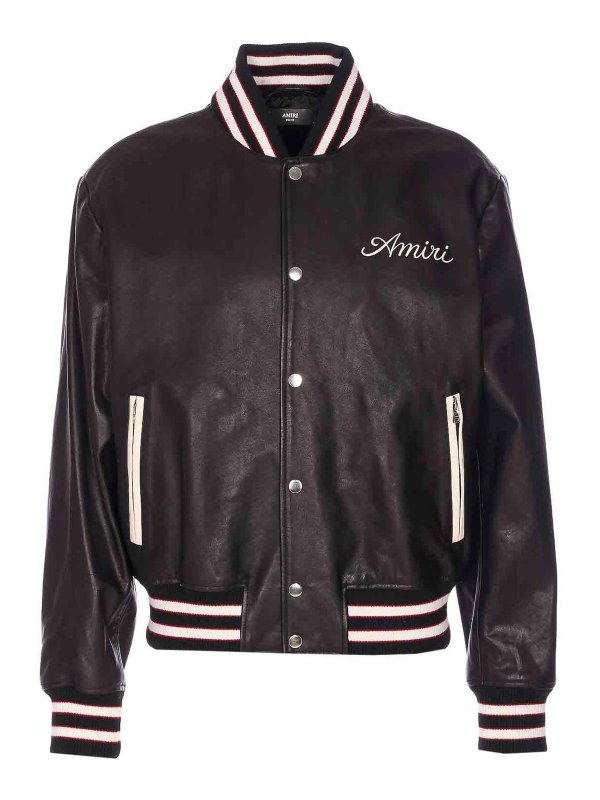 AMIRI: レザージャケット - レザージャケット - ブルー