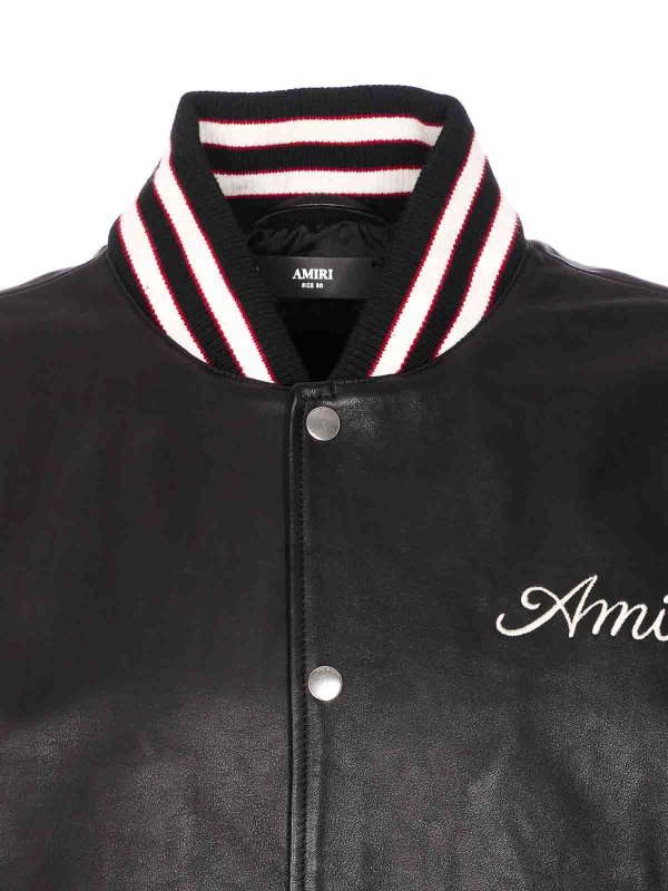 レザージャケット - ブルー shop online: AMIRI