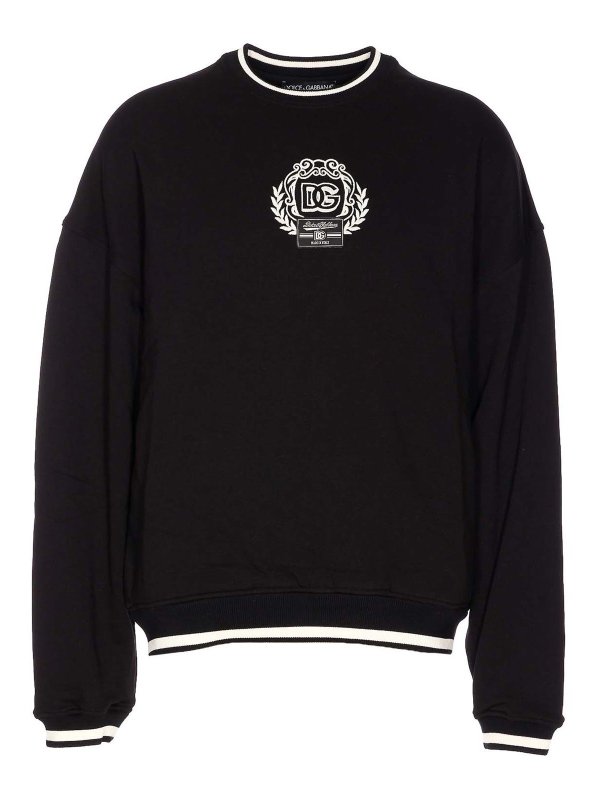 DOLCE & GABBANA: Sweatshirts und Pullover - Sweatshirt - Schwarz