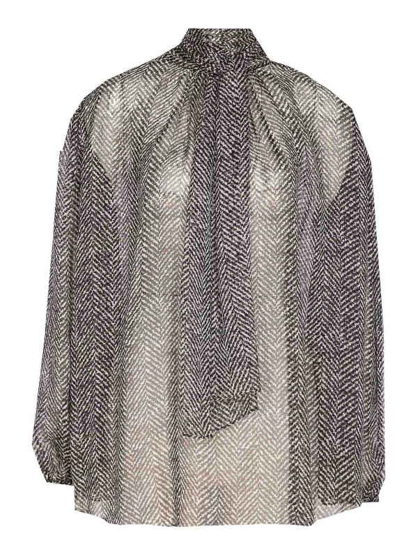 DOLCE & GABBANA: bluse - Camicetta di chiffon di seta