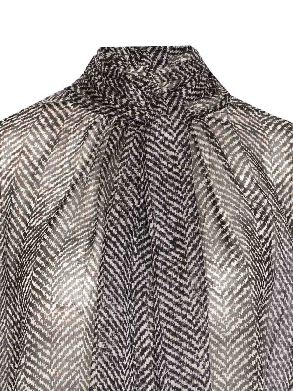 Camicetta di chiffon di seta shop online: DOLCE & GABBANA