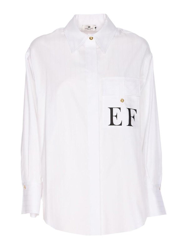 ELISABETTA FRANCHI: シャツ - シャツ - 白