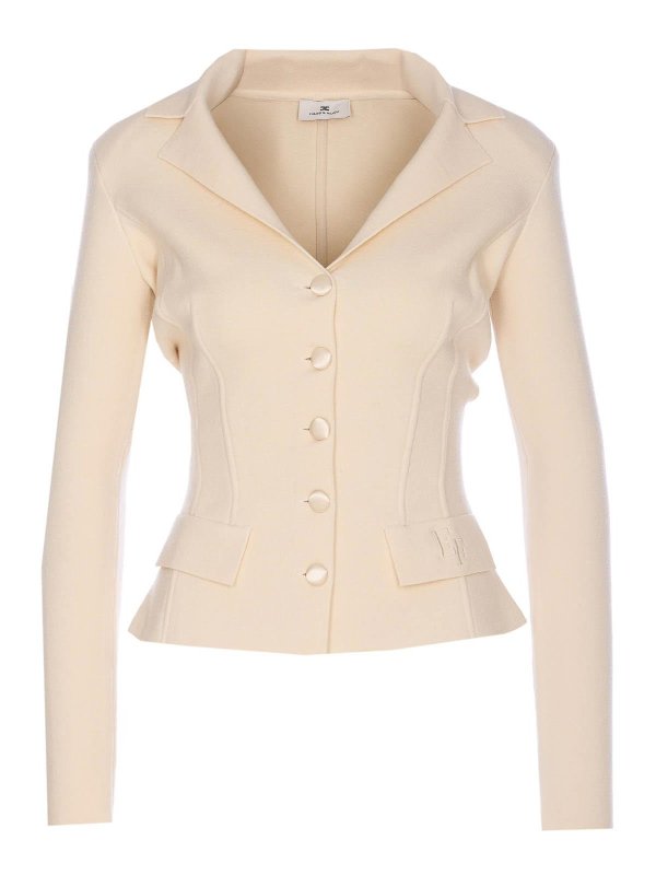 ELISABETTA FRANCHI: Cardigans - Cardigan - Weiß