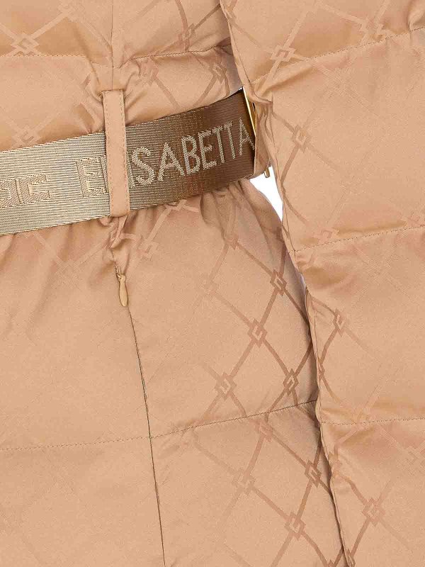 The Best Shops ELISABETTA FRANCHI: padded jackets - Black Down Jacket Frontal Zip Closure