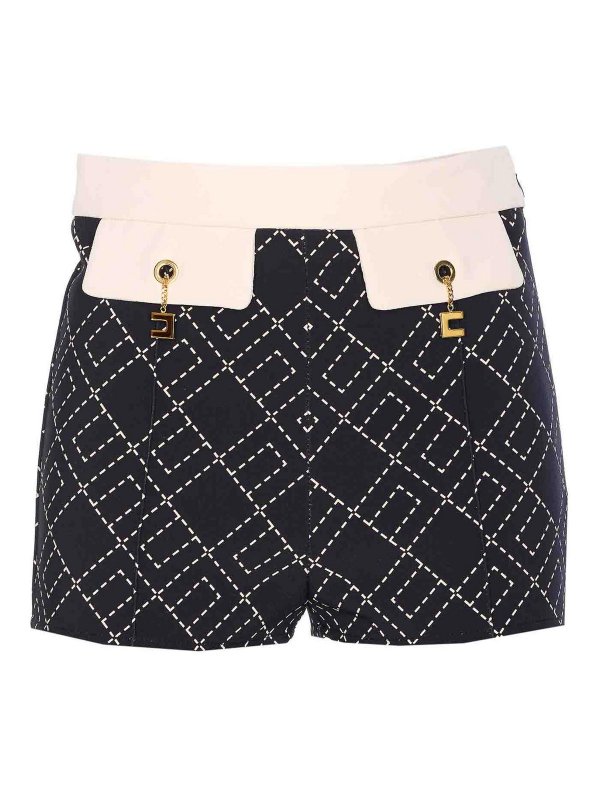 ELISABETTA FRANCHI: Trousers Shorts - Logo Shorts